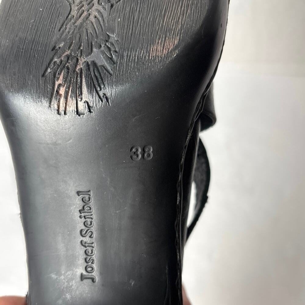 Josef Seibel Marissa Black Leather Mary Jane Heel Pump Shoes Size US 7-7.5 - Picture 8 of 10